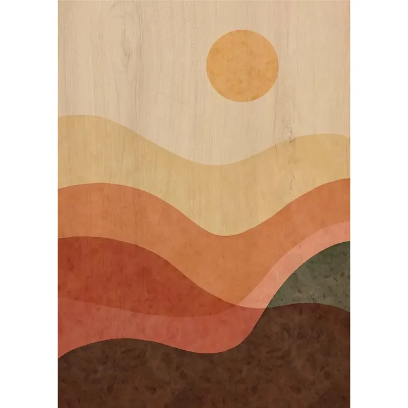 Quadro in legno Wood Art desert sun 47x67 cm Veilige Betaling