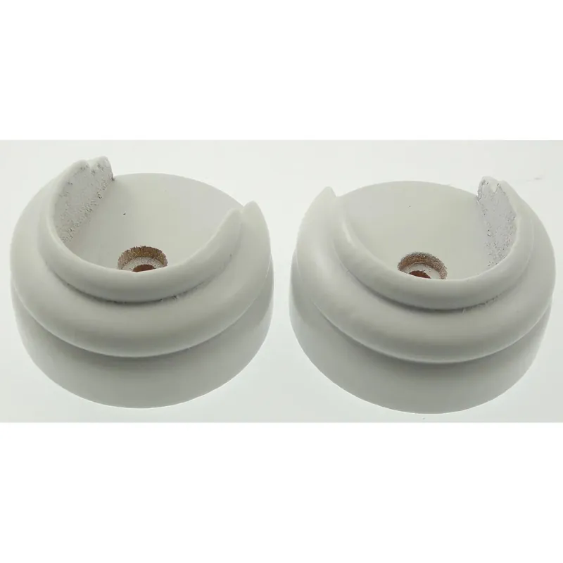 Supporto bastone tenda Rosetta Ø 3,5 x L 7 cm laccato bianco 2 pz Koop Online