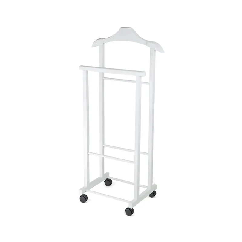 Indossatore doppio in legno bianco con rotelle Lage Kosten