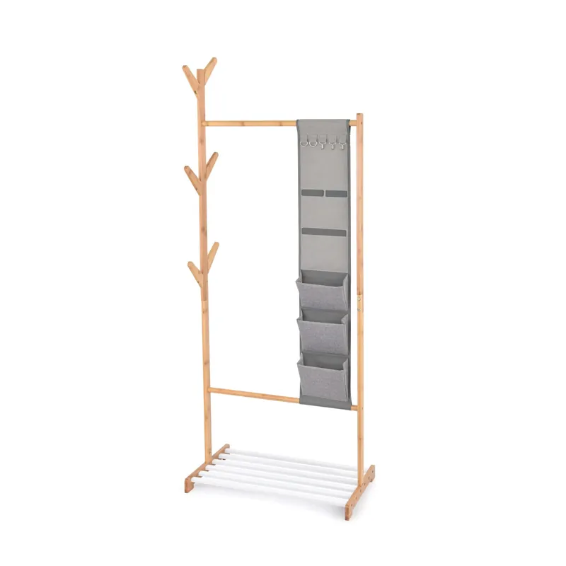Goedkoop Stander Appendiabiti Domopak Living in bamboo multitasca 65x38x167 cm
