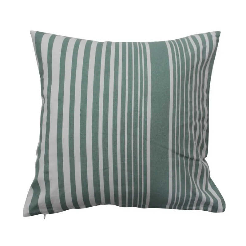 Meest Verkocht Fodera per cuscino fantasia riga verde 40x40 cm