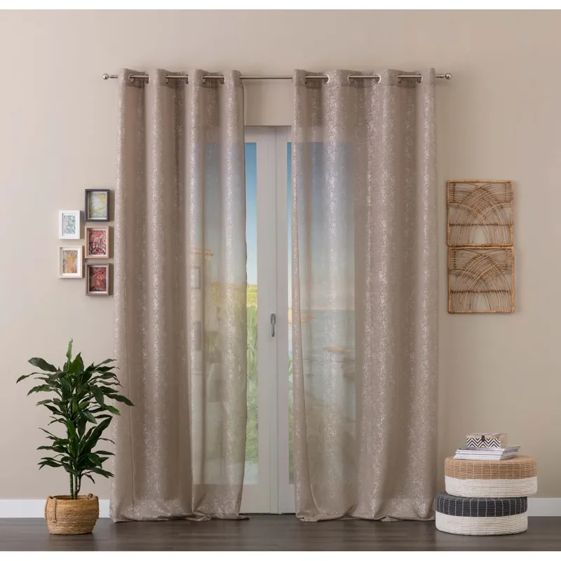 Koop Online Tenda arredo Glitter L 140 x H 280 cm tortora