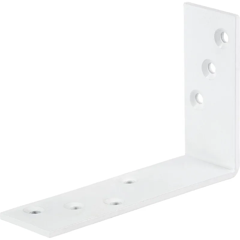 Shop Nu Staffa angolare acciaio verniciato a polvere 120x80x35 mm bianco
