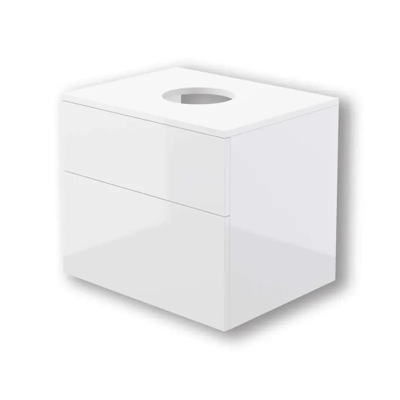 Mobile lavabo con piano Idrostile 600x520 mm bianco brillante Seizoensaanbieding