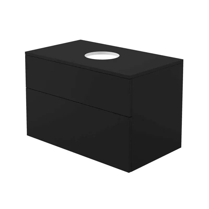 Mobile lavabo con piano Idrostile 800x520 mm nero Speciale Aanbieding