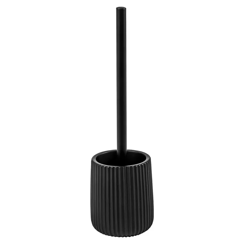 Portascopino bagno Plissé H 40 cm nero opaco Gecertificeerd