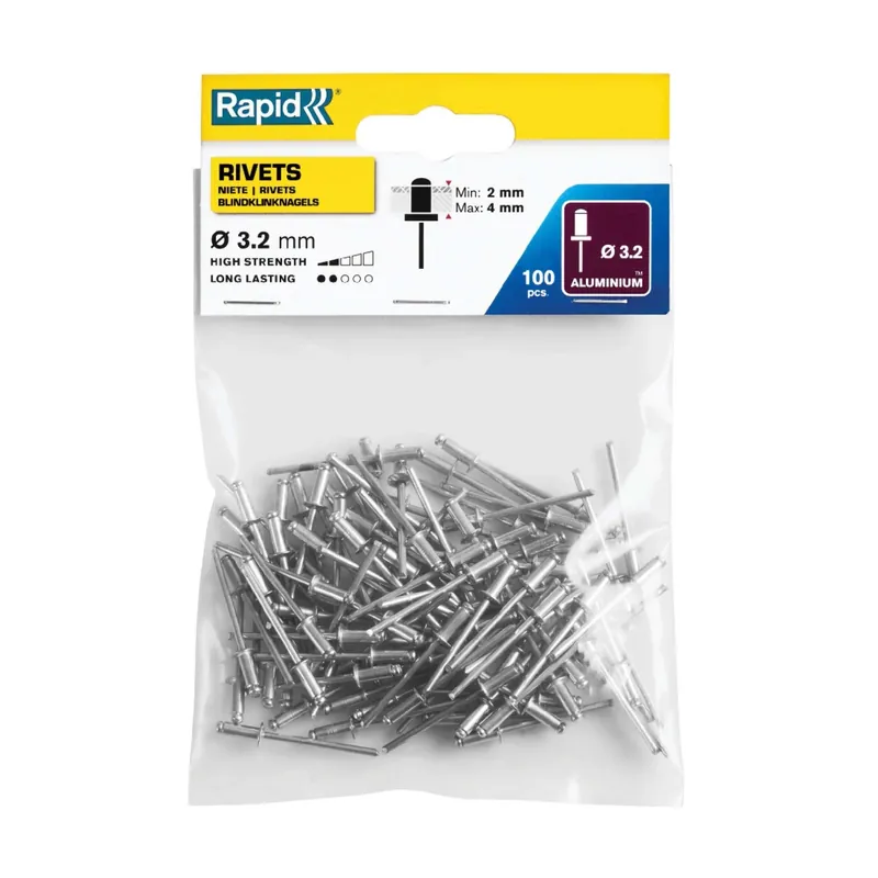Rivetti Rapid Standard Ø3.2 x 8 mm Confezione da 100 Pezzi Bestel Nu