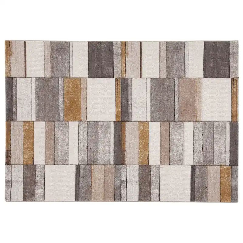 Tappeto arredo Ray e grigio beige 230x160 cm Laatste Versie