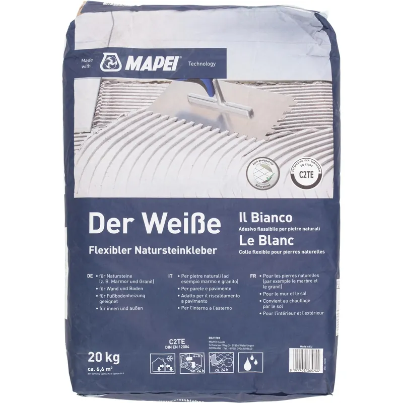 Koopje Adesivo flessibile per pietre naturali Il Bianco C2TE 20 kg