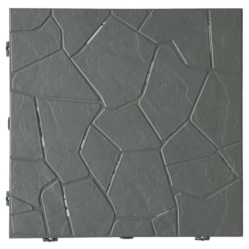 Piastrella da esterno in plastica riciclata Snaptile antracite 38x38 cm Tijdelijk Beschikbaar
