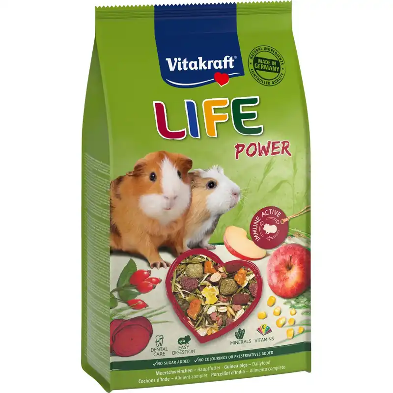 Mangime per porcellini d`India Vitakraft Life Power 600 g Express Levering