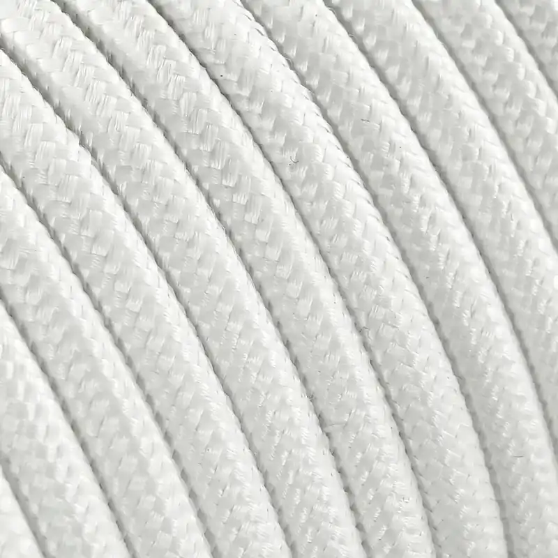 3 m cavo tessile rotondo 2 x 0,75 mm² bianco Favoriet