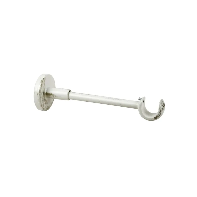 Supporto bastone tenda singolo Ø 2 x L 16 cm avorio/oro Voordeelprijs