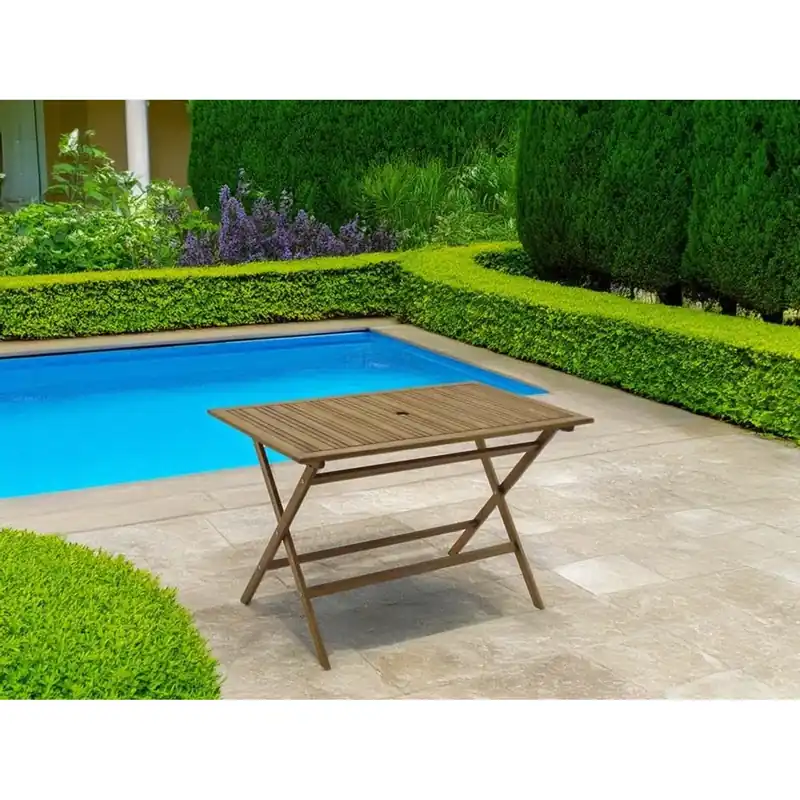 Tijdelijk Beschikbaar Tavolo pieghevole da giardino in acacia 120x70x76 cm