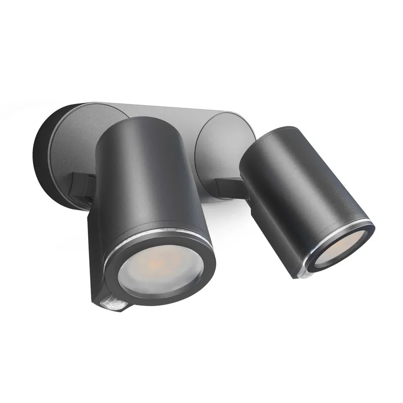 Flitsaanbieding Faretto LED 2 luci orientabile sensore infrarossi 10m 3000K 512lm 7,5