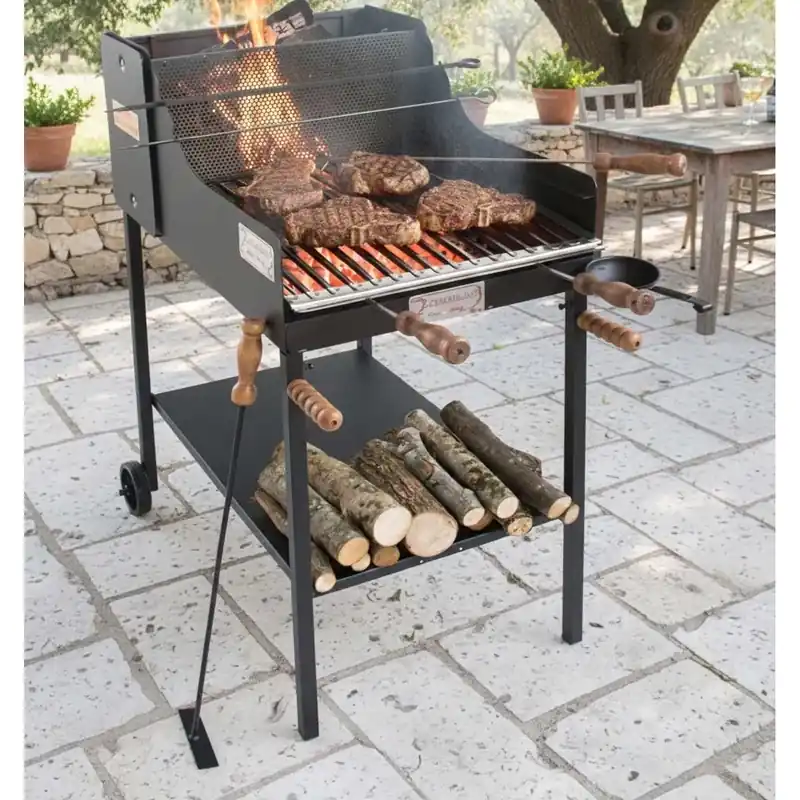 Barbecue a carbone e legna Cruccolini Fuocone Inox mod BA41 Weekendaanbieding