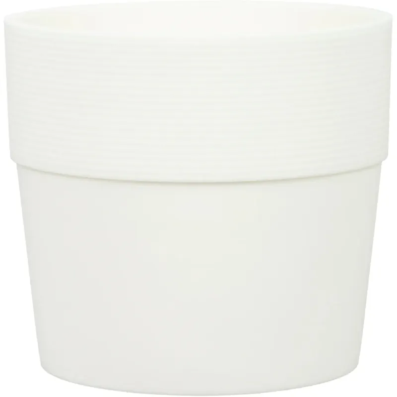 Coprivaso in plastica Groove Ø 28,5 cm bianco Rechtstreeks Van De Fabrikant