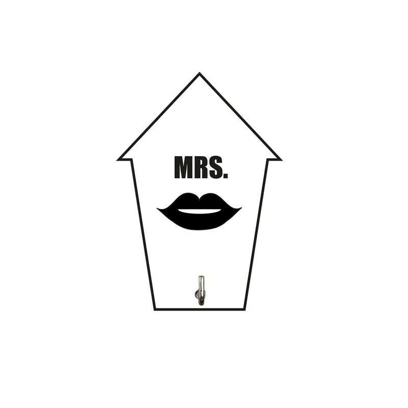Gancio adesivo in mdf casa bianca mrs 10 x 7 x 0,6 cm Actieprijs