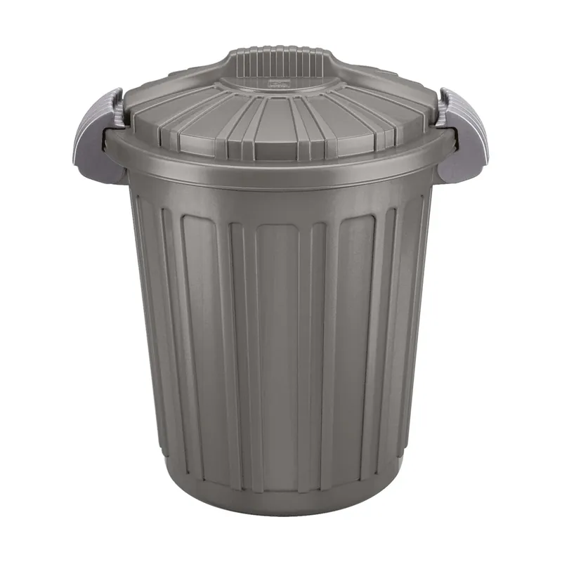 Op = Op Bidone spazzatura con coperchio e maniglie Teo Tontarelli 46 l grafite