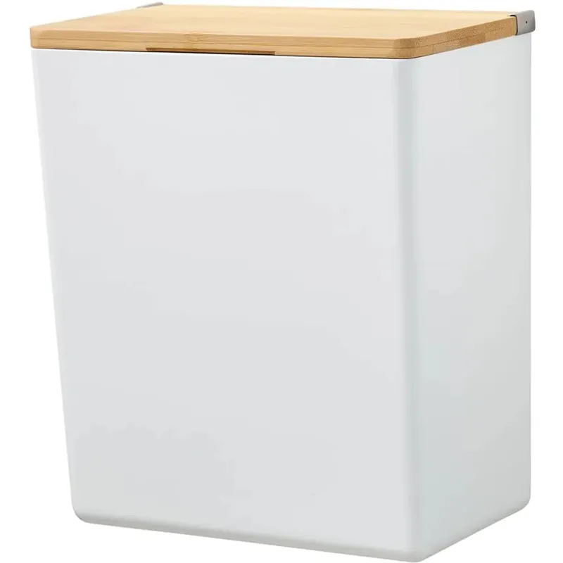 Flitsaanbieding Scatola portaoggetti Baboo con coperchio 18x21x10 cm bianco