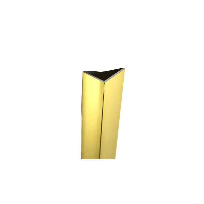 Profilo angolare a L 1 m 23x20 mm alluminio anodizzato ottone lucido Seizoensaanbieding