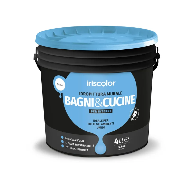 Gratis Retour Idropittura per bagni e cucine Iris bianco 4 l
