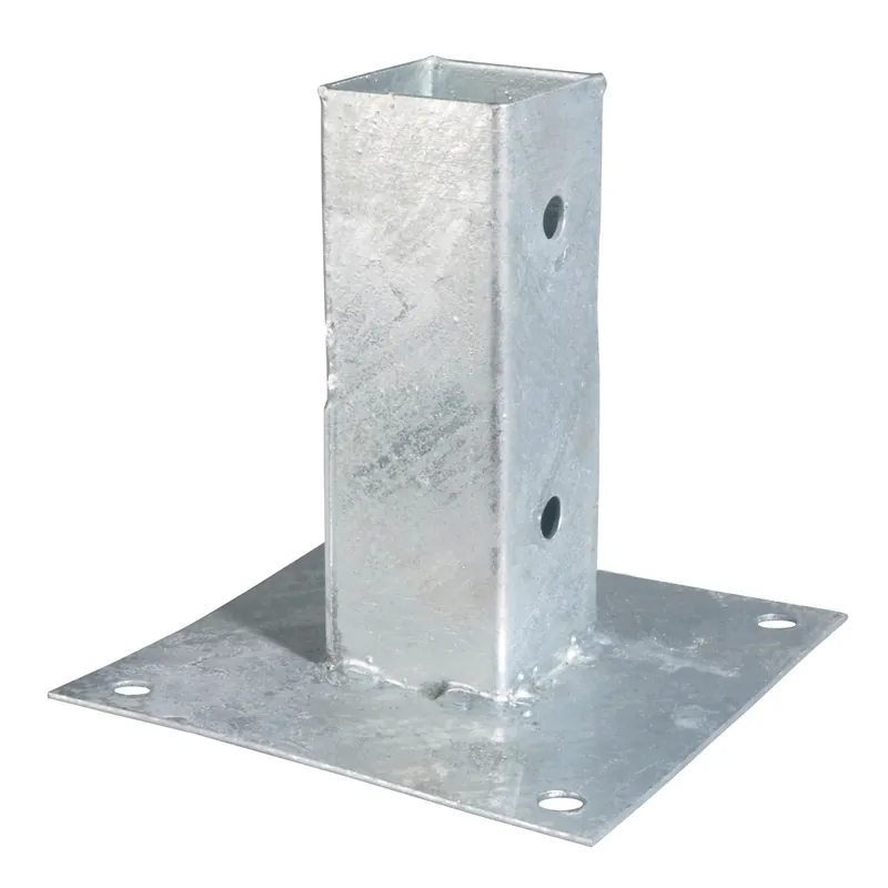 Porta palo da avvitare in acciaio grezzo 91 x 91 mm Rechtstreeks Van De Fabrikant