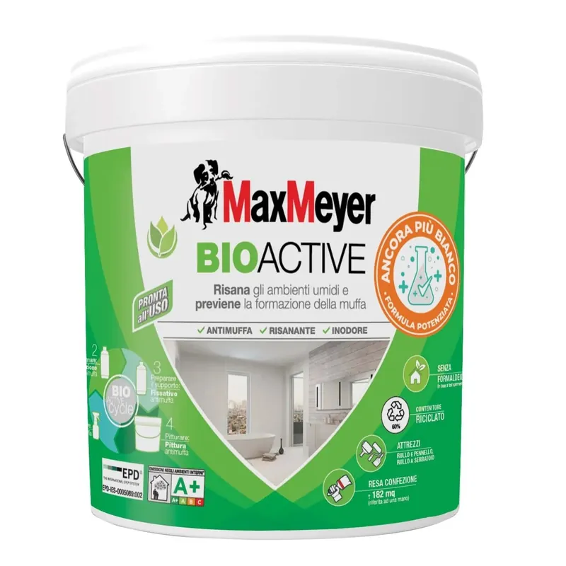 Pittura per interni antimuffa Bioactive A+ Plus bianco 14 l Nu Kopen