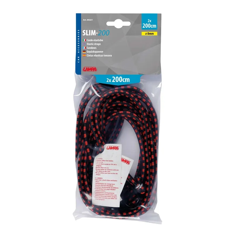 Favoriet Coppia corde elastiche 200 cm slim 8 mm