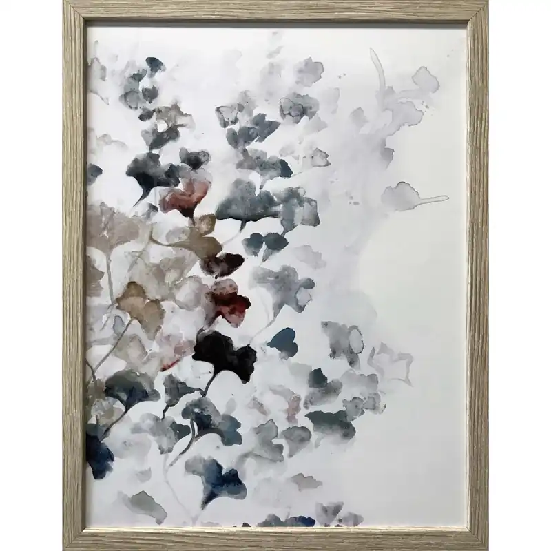 Betrouwbaar Stampa fiori in caduta con cornice rovere 30x40 cm