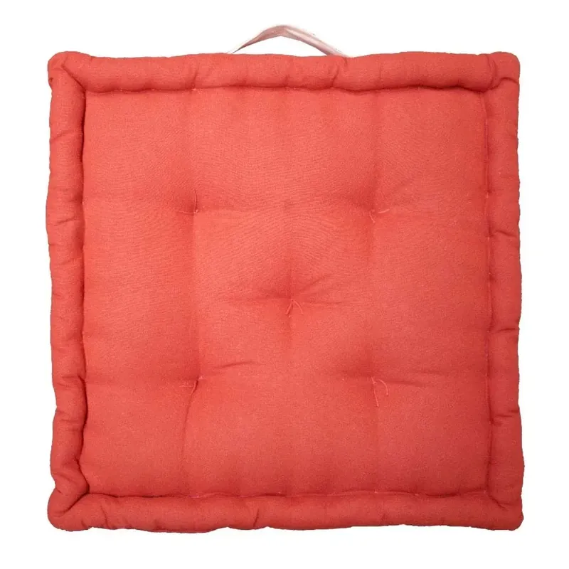 Cuscino da pavimento rosso 45x45x10 cm Betrouwbaar
