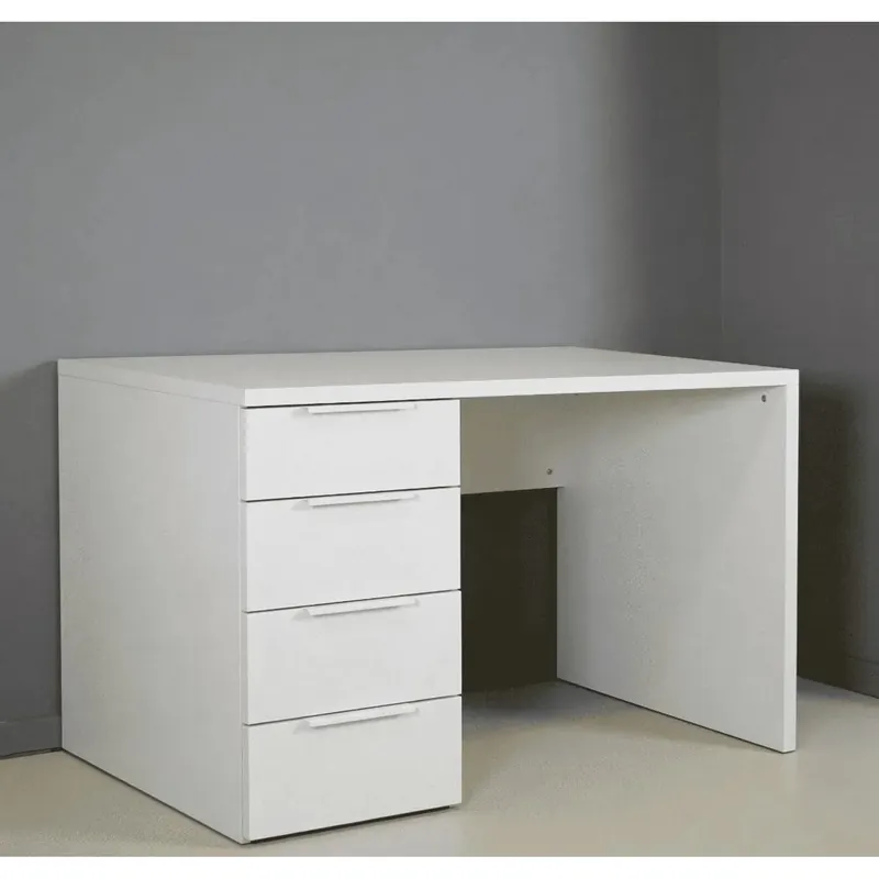 Scrivania 4 cassetti 78x110x60 cm bianco Finale Uitverkoop