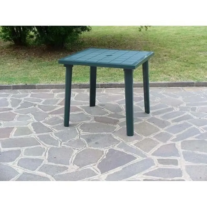 Tavolo da giardino Weekend in polipropilene 80 x 80 x H 72 cm verde Bestseller