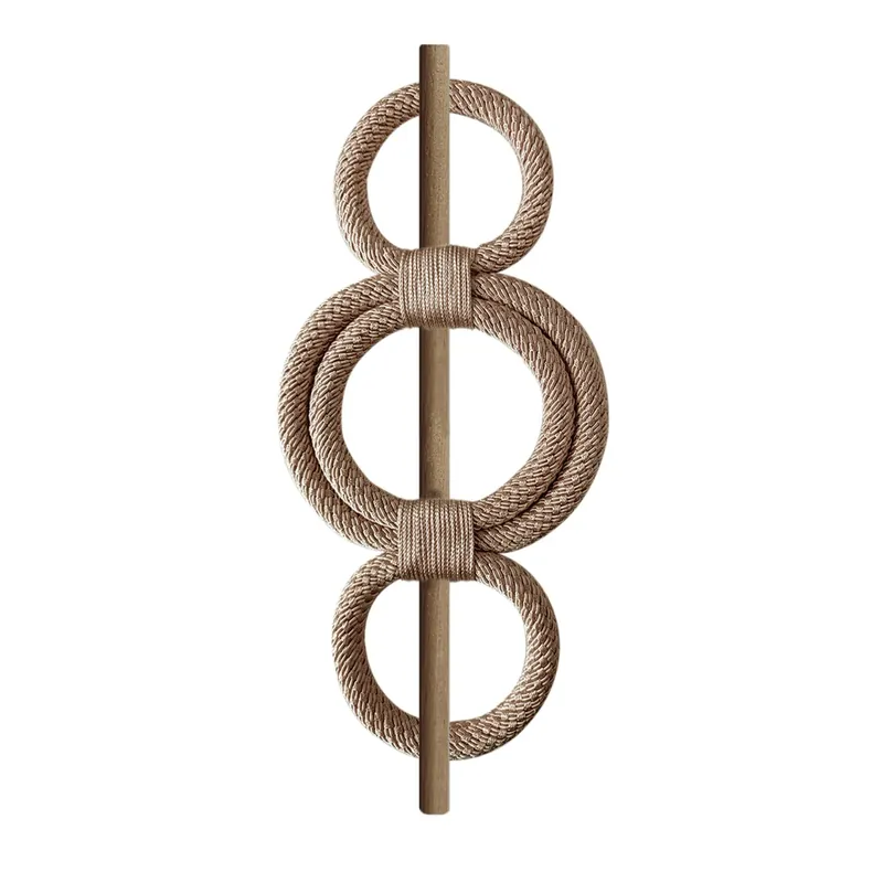 Fermatende tre anelli in rayon orzo 23 cm Populair