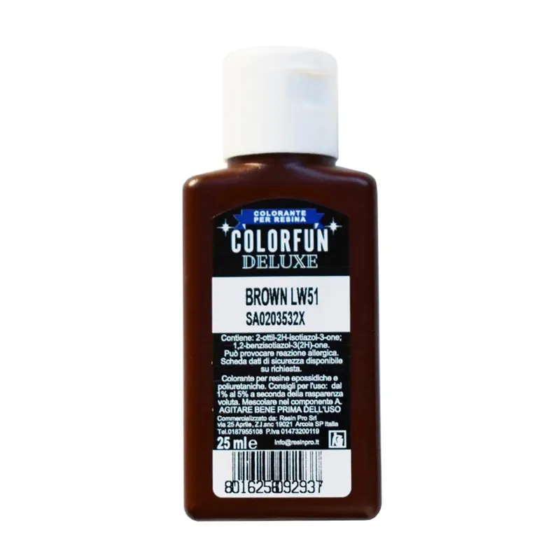 Beperkt Aanbod Colorante per resine epossidiche Colorfun Deluxe marrone 25 ml