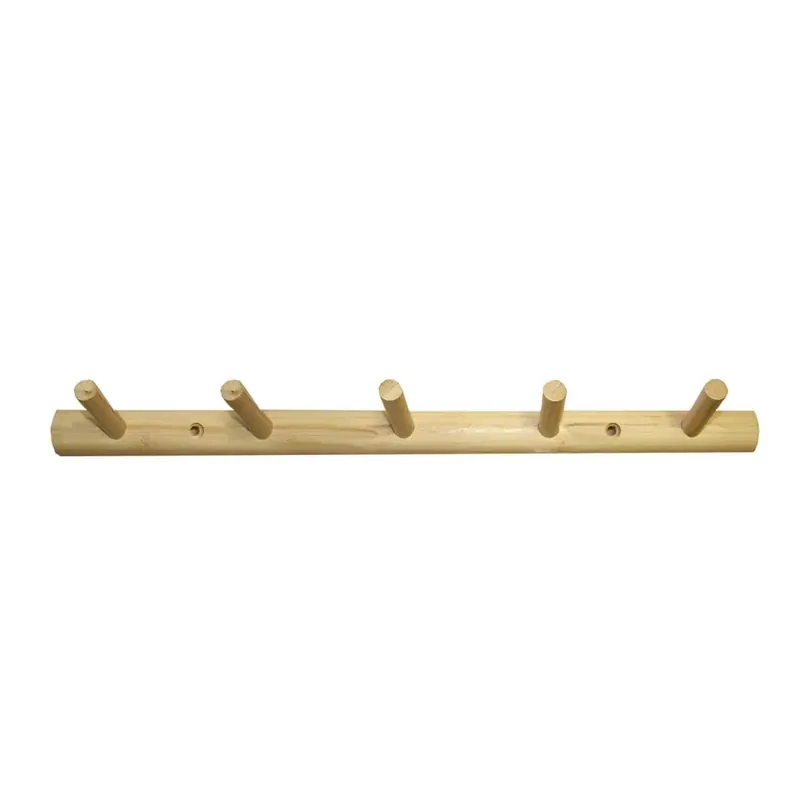 Appendiabiti in bamboo 5 posti tinto naturale Flitsaanbieding