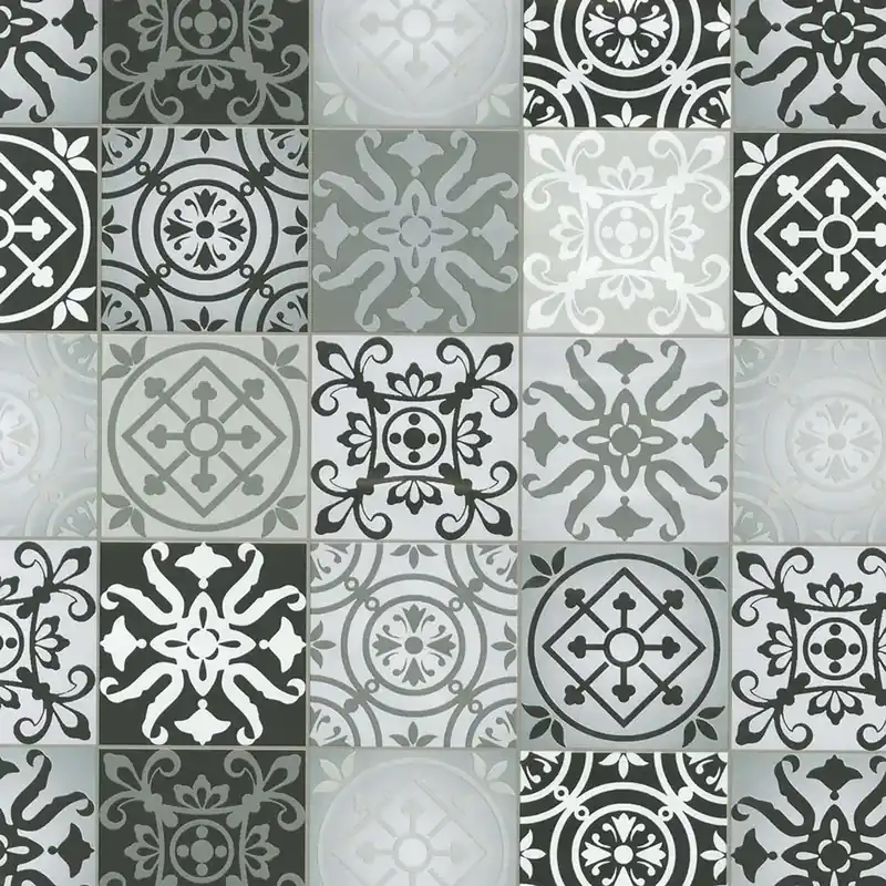 Seizoensaanbieding Plastica adesiva decorativa in rotolo cementina bianco e nero 45 cm x 2 m