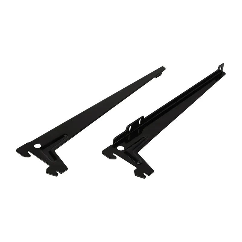 Korting Supporto angolare con foro unico nero 28 cm 1 paio