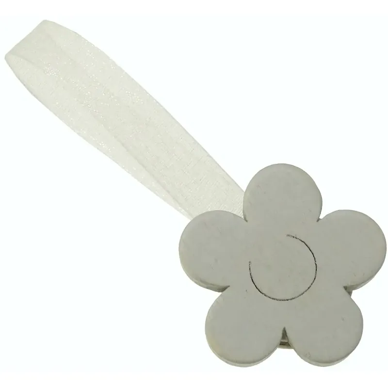Betaalbaar Fermatende calamita Mini Clip Margherita in legno grigio 2 pz