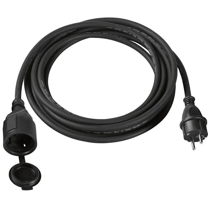 Gecertificeerd Cavo prolunga 5 m Nero H07RN-F 3G1,5