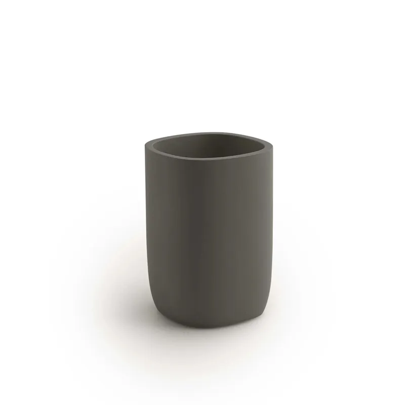 Express Levering Portaspazzolini bagno Ylenia in resina gun metal