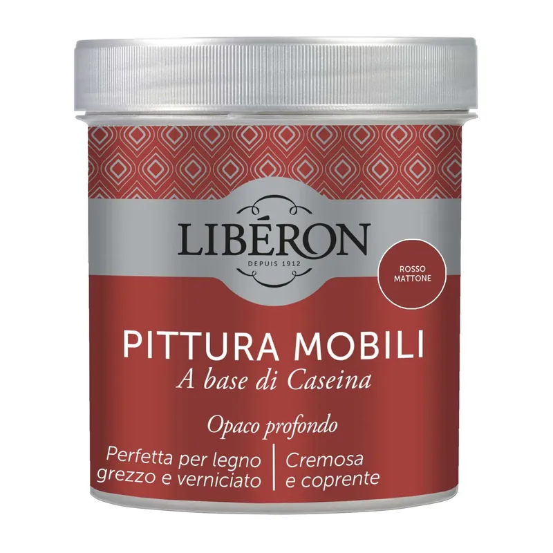 Pittura Mobili a base di Caseina Rosso mattone 0,5 l Seizoensaanbieding