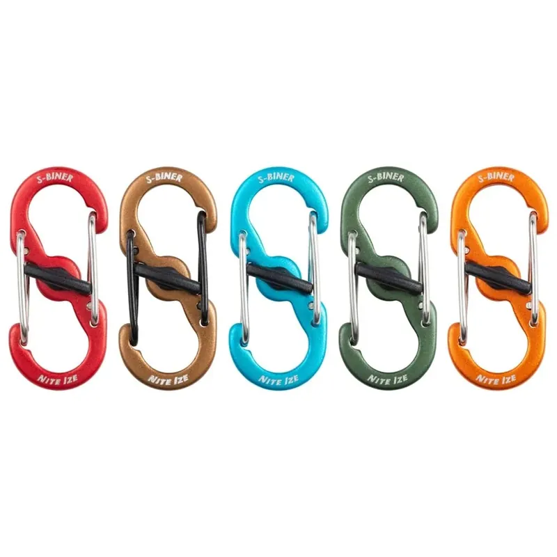 5 s-biner mini moschettoni a doppia leva con bloccaggio colori assortiti Finale Uitverkoop
