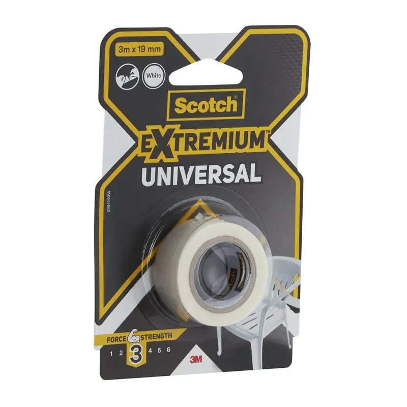Weekendaanbieding Nastro adesivo Scotch® Extremium Universal 19 mm x 3 m bianco