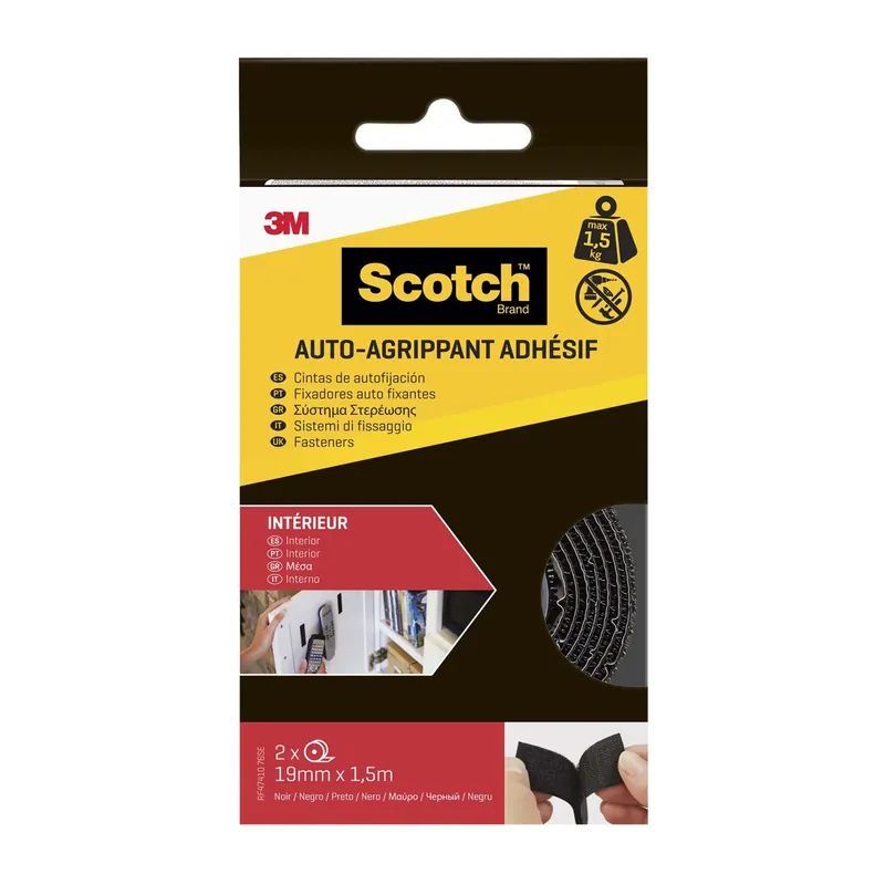 Actieprijs Nastro adesivo per fissaggio a strappo Scotch® 19 mm x 1,5 m nero