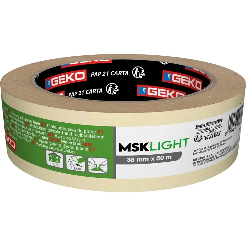 Nastro adesivo carta hot melt 38 mm x 50 m bianco Beperkt Aanbod