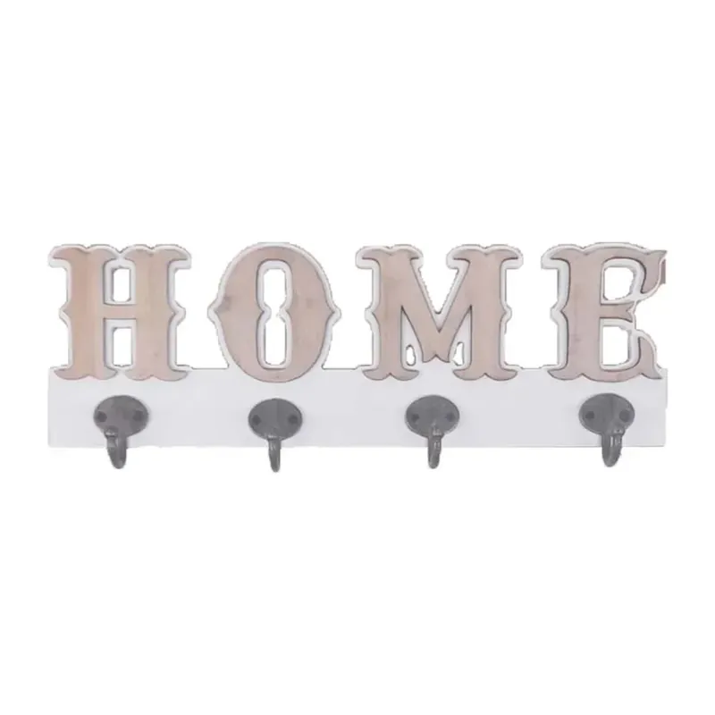 Portachiavi in mdf "home" legno naturale e bianco Bestel Nu