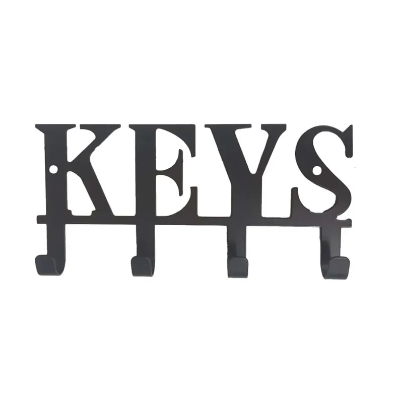 Direct Verzonden Portachiavi da parete in ferro "keys" nero opaco
