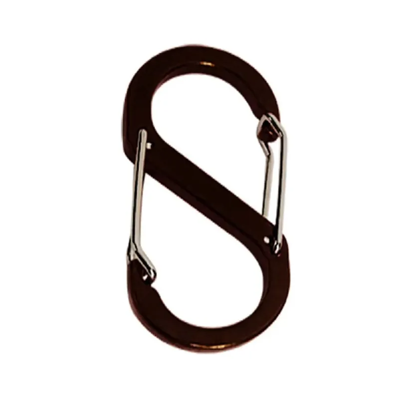 Meest Verkocht Moschettone lega di alluminio forma S nero 8,8x4 cm