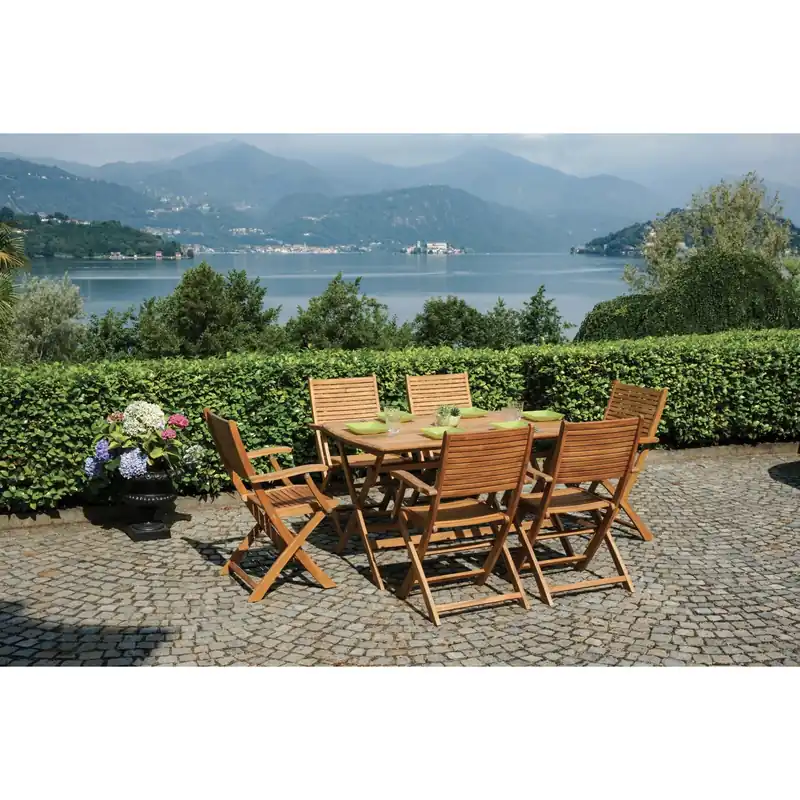 Tavolo pieghevole da giardino in acacia 140x80 cm Aanbieding